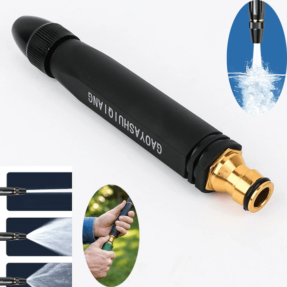 High Pressure Hose Nozzle, Heavy Duty Garden Hose Sprayer Nozzle ,Adjustable Power Washer Attachment for Car Washing, Outdoor Cleaning, and Watering