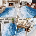 thumbnail image 5 of 6'x9' Area Rugs, Blue Coastal Indoor Outdoor Area Rug for Living Room Bedroom, Summer Beach Nautical Sea Ocean Washable Bathroom Rugs Kitchen Floor Carpet Mats Home Decor Aesthetic, 5 of 8