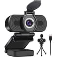 thumbnail image 1 of 1080p Full Hd Webcam,Computer Laptop Pc Mac Desktop Camera for Conference and Video Call,Pro Stream Webcam with Plug and Play Video Calling,Built-in Mic, 1 of 6
