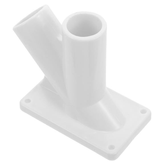 Pretyzoom Outdoor Flagpole Bracket White V Shaped Wall Mount for Secure Flag Display