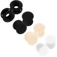 thumbnail image 1 of KJM FASHION 6 x Black Silicone Double Flared Ear Stretcher Expander, 1 of 7