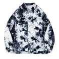 thumbnail image 1 of Camiseta de manga larga para hombre a la moda, ropa de abrigo holgada con frente abierto, blusa teñida con lazo, abrigo, Tops Fridja po4921, 1 of 3