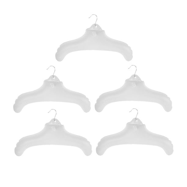 5 perchas de viaje inflables, perchas para ropa con pinzas, tendederos portátiles de tela, perchas plegables.
