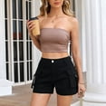 thumbnail image 6 of Women's Summer Shorts Casual Elastic High Waisted Hiking Casual Camping Beach Vacation Trendy 2025 with Pockets XS-XL, 6 of 8