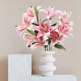 thumbnail image 3 of ZZ Artifical Lily Flowers, Long Stem Artificial Stargazer Lilies with 9 Heads Full Bloom Lily & 3 Lily Buds-Faux Tiger Lily Bouquets., 3 of 7