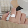 thumbnail image 1 of Anillos abiertos estéticos irregulares de Plata de Ley 925 para mujer, pareja elegante, accesorios de joyería de calidad de lujo Argent 925, 1 of 2