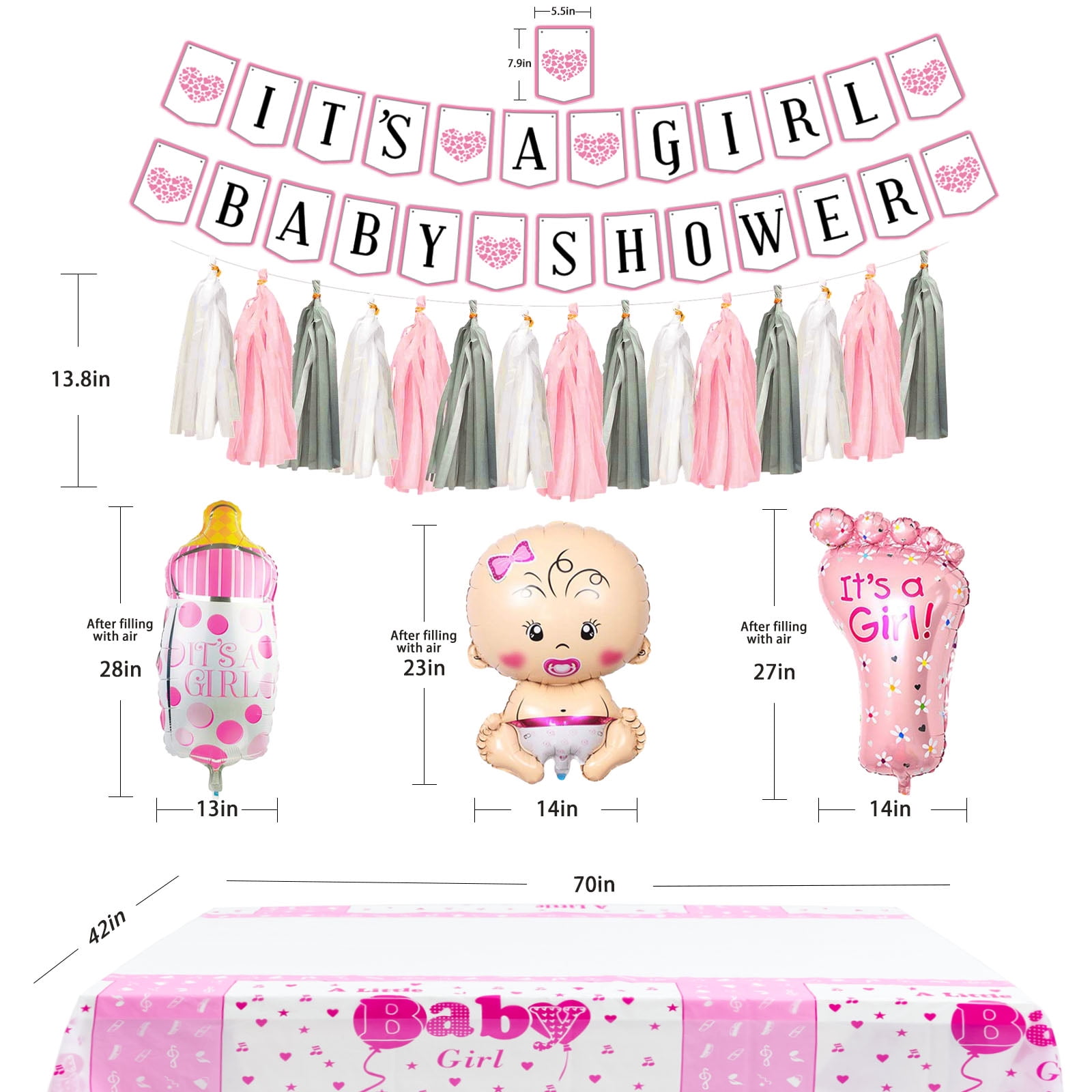 Baby Shower Decorations for Girl kit Baby Girl Kit