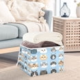 thumbnail image 3 of Yayeee Collapsible Cube Storage Bin with Lid Fabric Closet Decorative Basket with Handles, Vibrant Cute Cat, 3 of 7