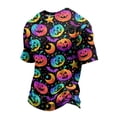 thumbnail image 2 of Halloween Shirts for Men with Short Sleeve Crewneck Pumpkin Print Graphic Tees Casual Halloween Costumes Tshirts, 2 of 5