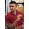thumbnail image 3 of COOFANDY Mens Polo Shirts Short Sleeve Cotton Pique T-Shirts 2 Buttons Casual Performance Golf Shirts, 3 of 6