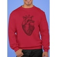 thumbnail image 2 of Heart Design. Sweatshirt Men -Image by Shutterstock, Male 5X-Large, 2 of 4