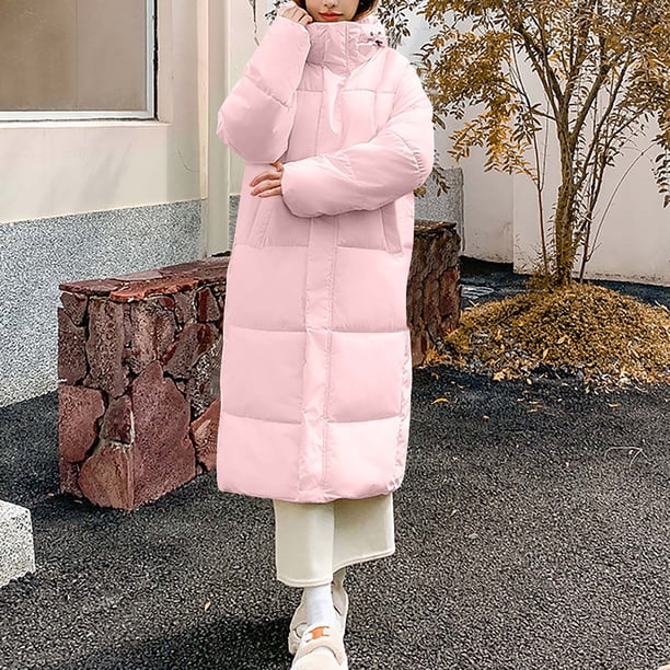 Chaquetas y abrigos casuales con capucha de manga larga para mujer, de color liso, con capucha, con bolsillo, larga y cálida, informal, parte superior de poliéster para mujer