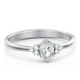 thumbnail image 1 of Birthstone Oval Ring with Shoulder Accents - Diamond/White Topaz (April), 1 of 5