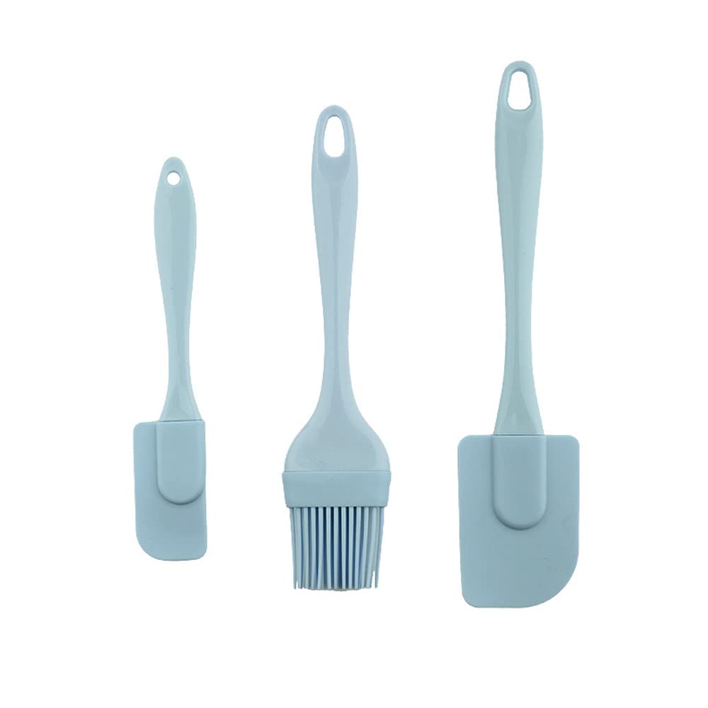 3Piece Silicone Spatula and Brush Set for Baking Heat Resistant