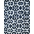 thumbnail image 2 of SAFAVIEH Chatham Graham Geometric Wool Area Rug, Dark Blue/Ivory, 8'9" x 12', 2 of 8
