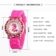 thumbnail image 2 of Reloj De Silicona Con Diseño De Unicornio De Dibujos Animados, Reloj De Cuarzo Para Niños Con Diamantes De Imitación De Colores matsuzay AP007412-00, 2 of 5