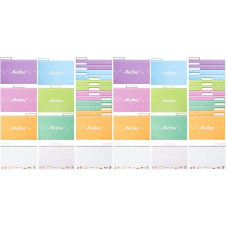 

BESTONZON 50 Pcs Recipe Card Dividers Kitchen Recipe Cards Convenient Recipe Box Dividers Cookbook Cards
