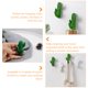 thumbnail image 2 of 2pcs Cactus ganchos en forma de ganchos decorativos creativos ganchos de pared sin clavo (verde), 2 of 8