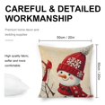 thumbnail image 2 of Snowman Red Bird Linen toss pillowcase Decoration pillowcase Gift preferred 20x20" Cushion cover 4 set Sofa pillowcase Sofa bedroom living room car, 2 of 8