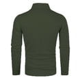 thumbnail image 4 of Tuphregyow Men Slim Zip Up Mock Neck Sweater Solid for Casual Or Thermal Dressy Wear Trendy Knitted Pullover Sweaters with Ribbing Casual Long Sleeve Sweater Army Green XL, 4 of 4