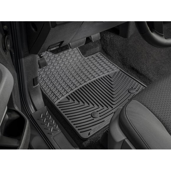 Weathertech Floor Mat W239 All-Weather; Direct-Fit; Deeply Sculpted Channels; Black; Thermoplastic Elastomer TPE; 2 Piece