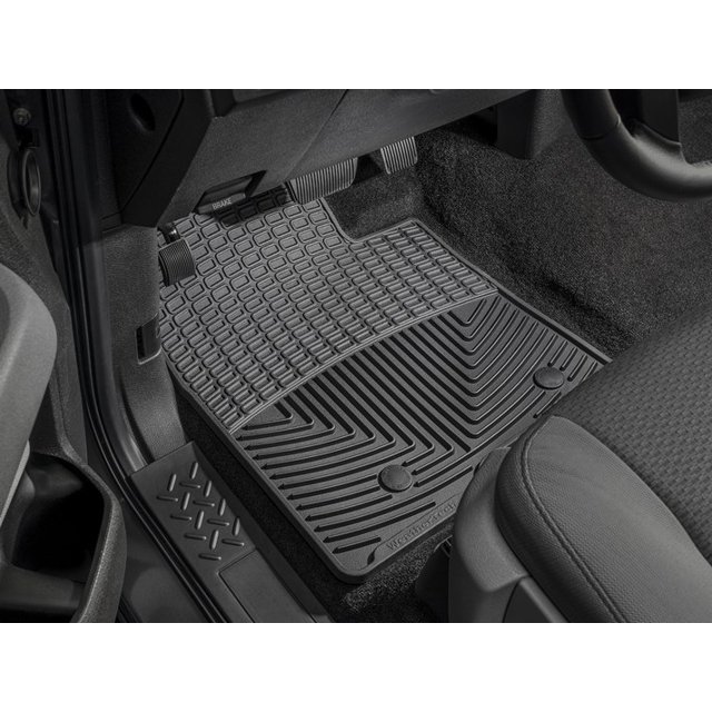 Weathertech Floor Mat W239 All-Weather; Direct-Fit; Deeply Sculpted Channels; Black; Thermoplastic Elastomer TPE; 2 Piece