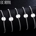 thumbnail image 2 of chenglong 26 pulsera de cadena con etiqueta del alfabeto ingl茅s, Plata de Ley 925 para mujer, joyer铆a de moda para fiesta de compromiso y boda, 2 of 2