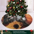 thumbnail image 2 of Cute Fall Cat and Pumpkin Christmas Tree Skirt Stand Mat Waterproof Floor Protection Mat for Holiday Decoration, 2 of 6