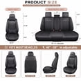 thumbnail image 7 of Full Set Car Seat Covers Fit for Hyundai Tucson 2010-2026,5pcs PU Leather Car Seat Cushion Protector Waterproof&Airbag Compatible,Black, 7 of 7