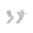 thumbnail image 3 of ELYA Jewelry Women's Cubic Zirconia Chevron Shaped Stainless Steel Stud Earrings, 3 of 4