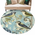 thumbnail image 6 of Birds Floral Vintage Round Rug 5ft Washable Circle Kitchen Rugs Non Slip Abstract Art Flowers Large Area Rug Indoor Floor Carpet for Bedroom Living Room Home Office Dining Room Nursery, 6 of 8