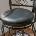 thumbnail image 4 of Linon Ellie 30" Big and Tall Swivel Bar Stool Faux Leather Padded Seat in Black, 4 of 12