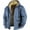 Blue, variant on Jackets for Men Winter Coats for Men's Color Matching Hooded Cotton Jacket with Zipper Leather Jacket Men Bomber Jacket Men Blue L
