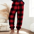 thumbnail image 7 of Stamzod Flannel Pajama Pants Women Fashion Plaid Warm Winter Lounge Pants Comfy Fuzzy Fleece Sleepwear for Women with Pockets, 7 of 7