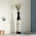 thumbnail image 2 of Handcrafted Black and White Waterproof Ceramic Floor Vase - Neat Classic Bottle Shaped Vase, Freestanding Floor Vase, 2 of 7