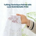 thumbnail image 2 of Sleep Zone Sheer Curtains Light Filtering Gold Edged Tufted Gentle Window Treatment Drapes for Bedroom Living Room 2 Panels, 42" x 95" Ivory White, 2 of 7