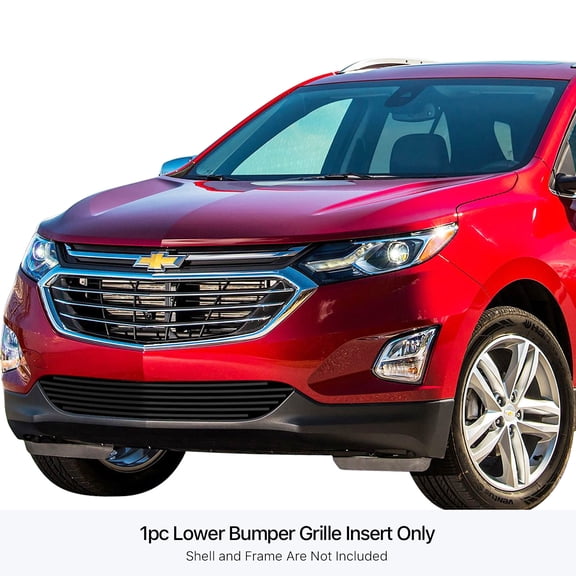 APS 2018-2021 Chevy Equinox Black Stainless Steel Billet Grille 8x6 horizontal billet