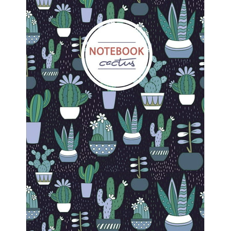 Green Cactus Notebook Journal: Black and Green Notebook, Composition Book, Journal, 8.5 X 11 Inch 110 Page, Wide Ruled (Best 11 Inch Notebook)