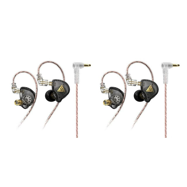 QualitChoice AK6 PLUS Écouteurs Filaires Oreillette à Réduction de Bruit Casque avec Embouts Noirs Sans Micro 2 Ensembles