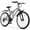Grey, variant on 24 Inch Mountain Bike, 21-Speed Full Suspension Bicycle, MTB with Dual Fenders, Comfortable Saddle for Teens and Adluts, Outdoor Trail Bike