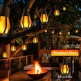 thumbnail image 5 of Solar Lights Outdoor String Lights, 30FT Solar String Lights Outdoor Waterproof Warm White with 10 Flickering Flame Light Bulbs, Patio Lights for Garden Backyard Gazebo Party Halloween Decoration, 5 of 9