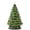 Green - 18 Inch, variant on 24" Hand Painted Ceramic Christmas Tree, Green Pre-Lit Tree with 148 Multi Color Lights and 2 Star Toppers