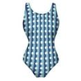 thumbnail image 2 of Striped Polka Dot Swimsuit Blue and White Push Up Swimwear One Piece Holiday Bathing Suits Swimsuits Graphic Beach Wear, 2 of 5