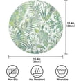thumbnail image 3 of GZHJMY Tropical Palm Leaves Round Placemats, Durable Non-Slip Table Mat Heat and Stain Resistant Placemat for Kitchen Table Outdoor BBQ Activities, 4PCS, 3 of 6