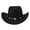 Black, variant on Unisex Blend Wide Brim Cowboy Hat for Classic Western Fedora with Stylish Design for Men and Women for Outdoor Brick Red One Size