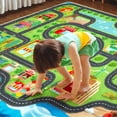 thumbnail image 3 of nanshiba Car Rug,Kids Play Rug with Roads,Playroom Toy Car Rug,Non Slip Car Track Rug City Map for Bedroom Classroom - (78.7X59 Inches), 3 of 8