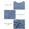 thumbnail image 4 of NISVIYA 2025 Plus Size Winter Tops for Women Dressy Button Blouses Casual V Neck Tunics T-Shirt, 4 of 5