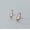 Rose Gold, variant on Classic CZ Paved Thin 925 Sterling Silver Sleepers Huggie Hoop Earrings A1541-6mm-Silver
