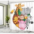 thumbnail image 5 of Ambesonne Colorful Shower Curtain, Exotic Savannah Animals, 69"Wx70"L, Multicolor, 5 of 5