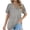 Gray, variant on Viikei Women's Plus Size Short Sleeve Solid O-Neck Pullover Gauze Hollow out T-Shirt